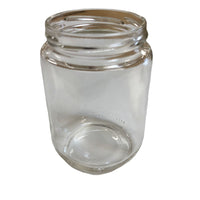 500 g / 375 ml short cylinder glass honey jars with gold lids