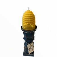 Large Skep Hive Pure Beeswax Candle