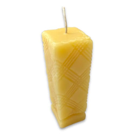 Textured Pillar Pure Beeswax Candle